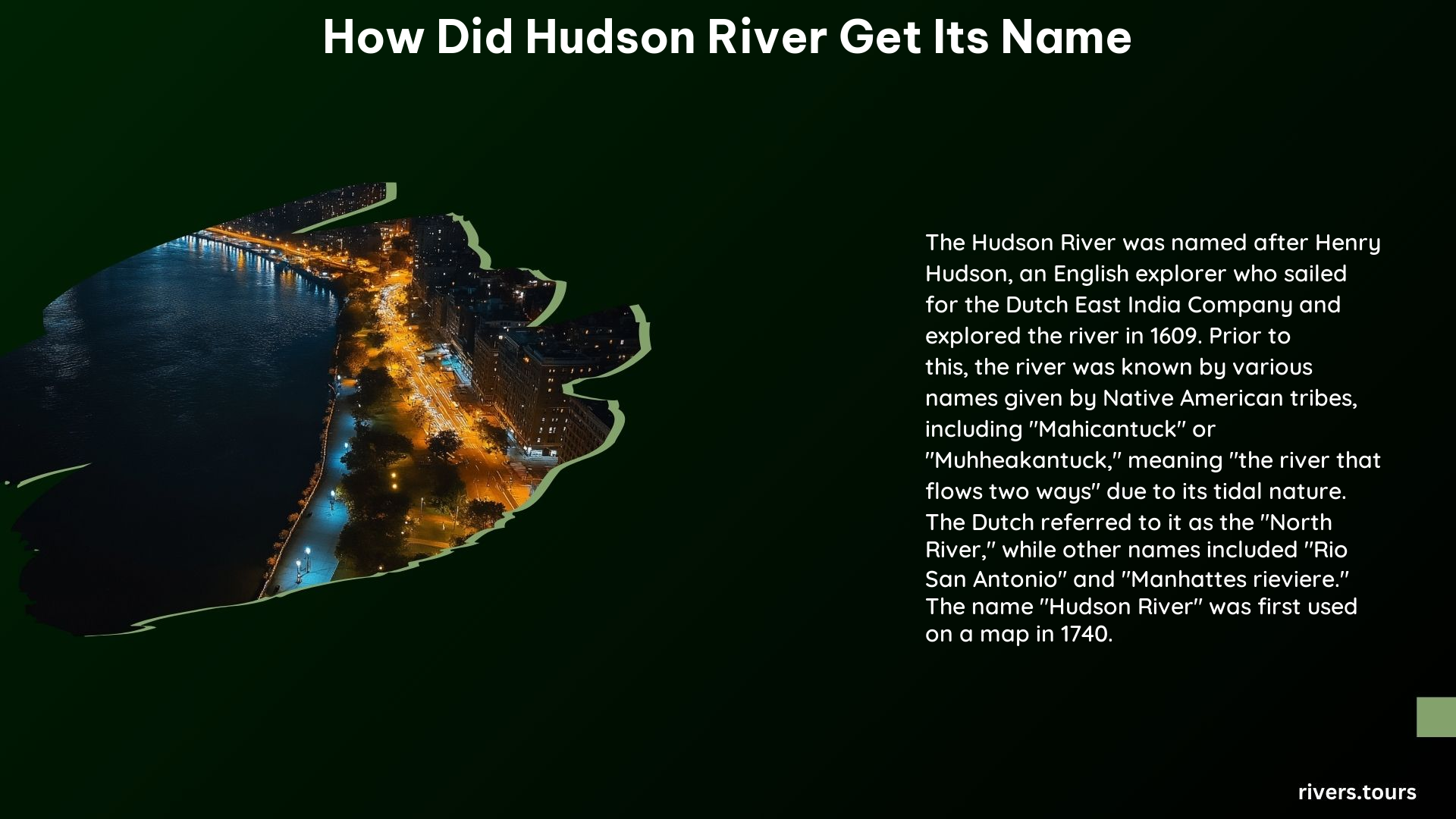 How Did Hudson River Get Its Name