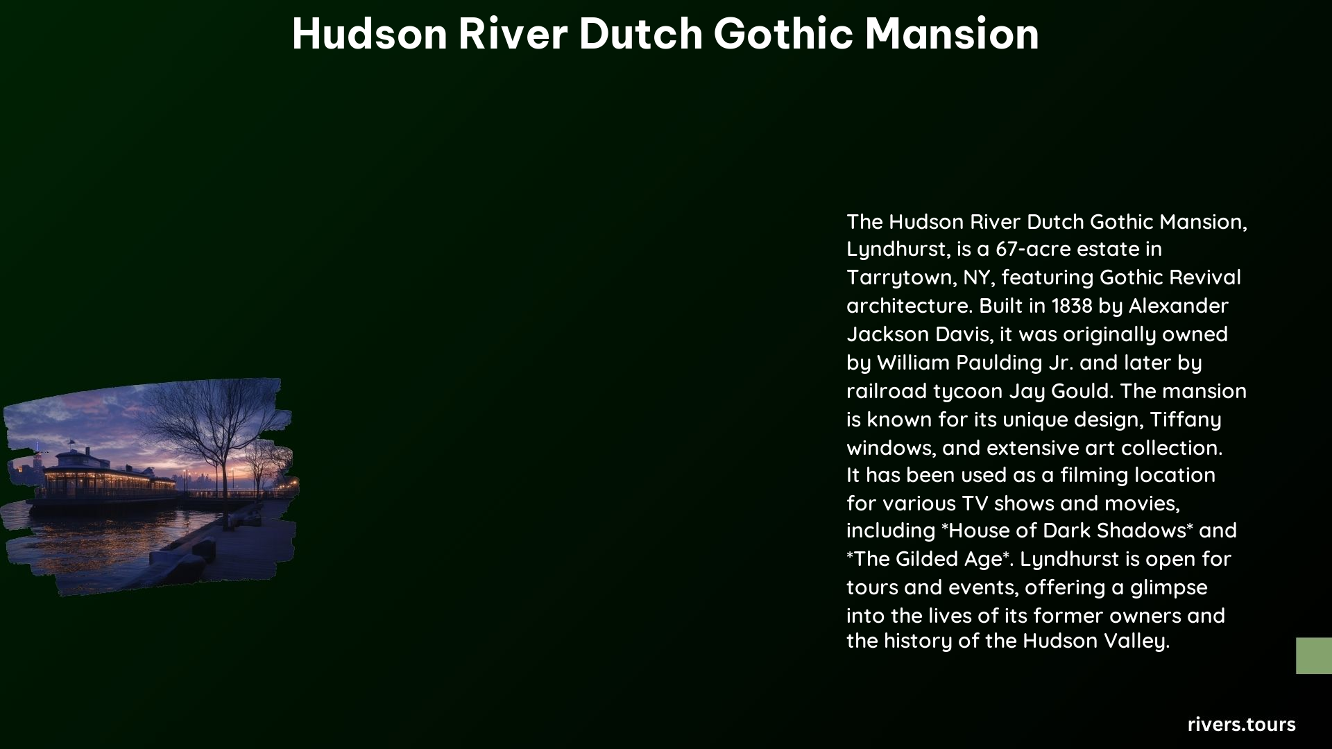 Hudson River Dutch Gothic Mansion