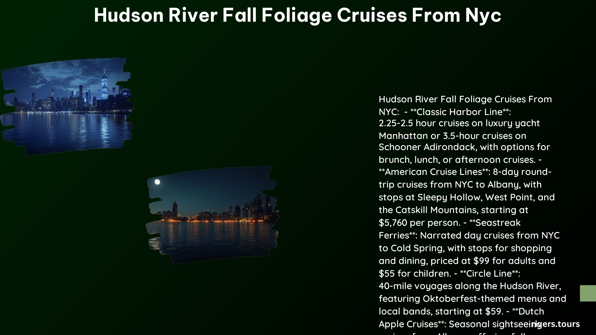 Hudson River Fall Foliage Cruises From NYC