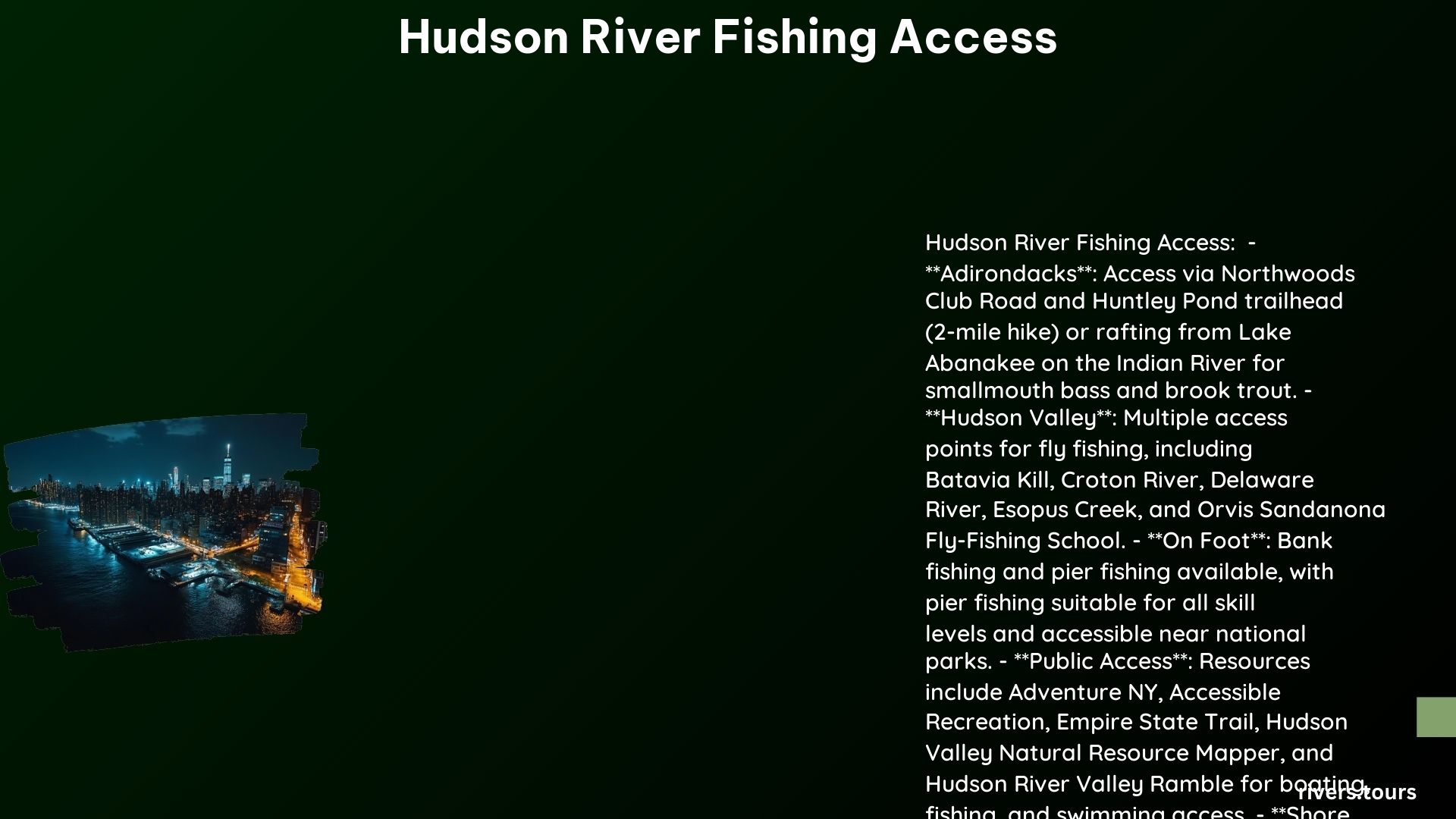 Hudson River Fishing Access