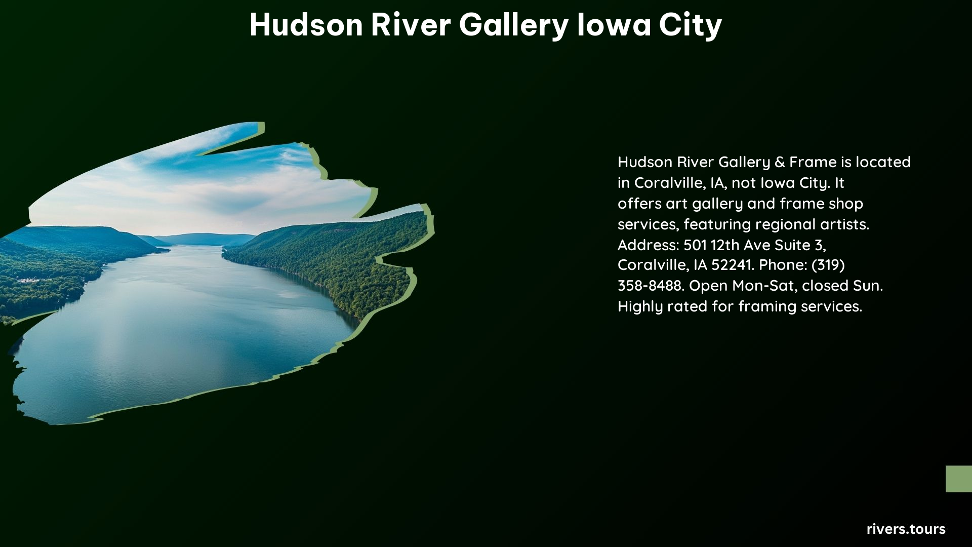 Hudson River Gallery Iowa City