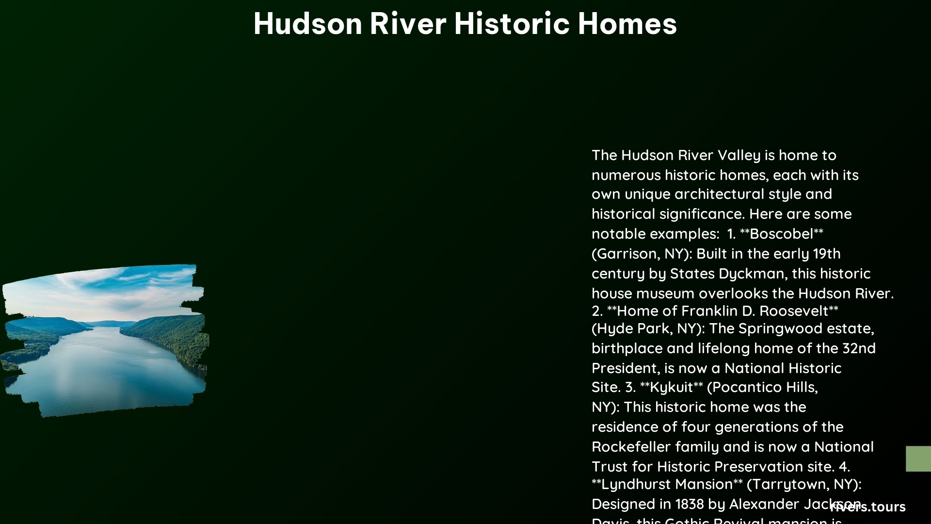 Hudson River Historic Homes