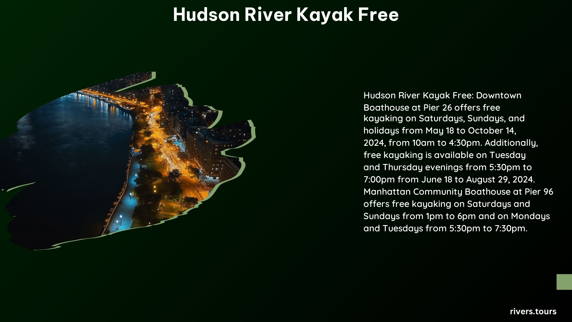 Hudson River Kayak Free