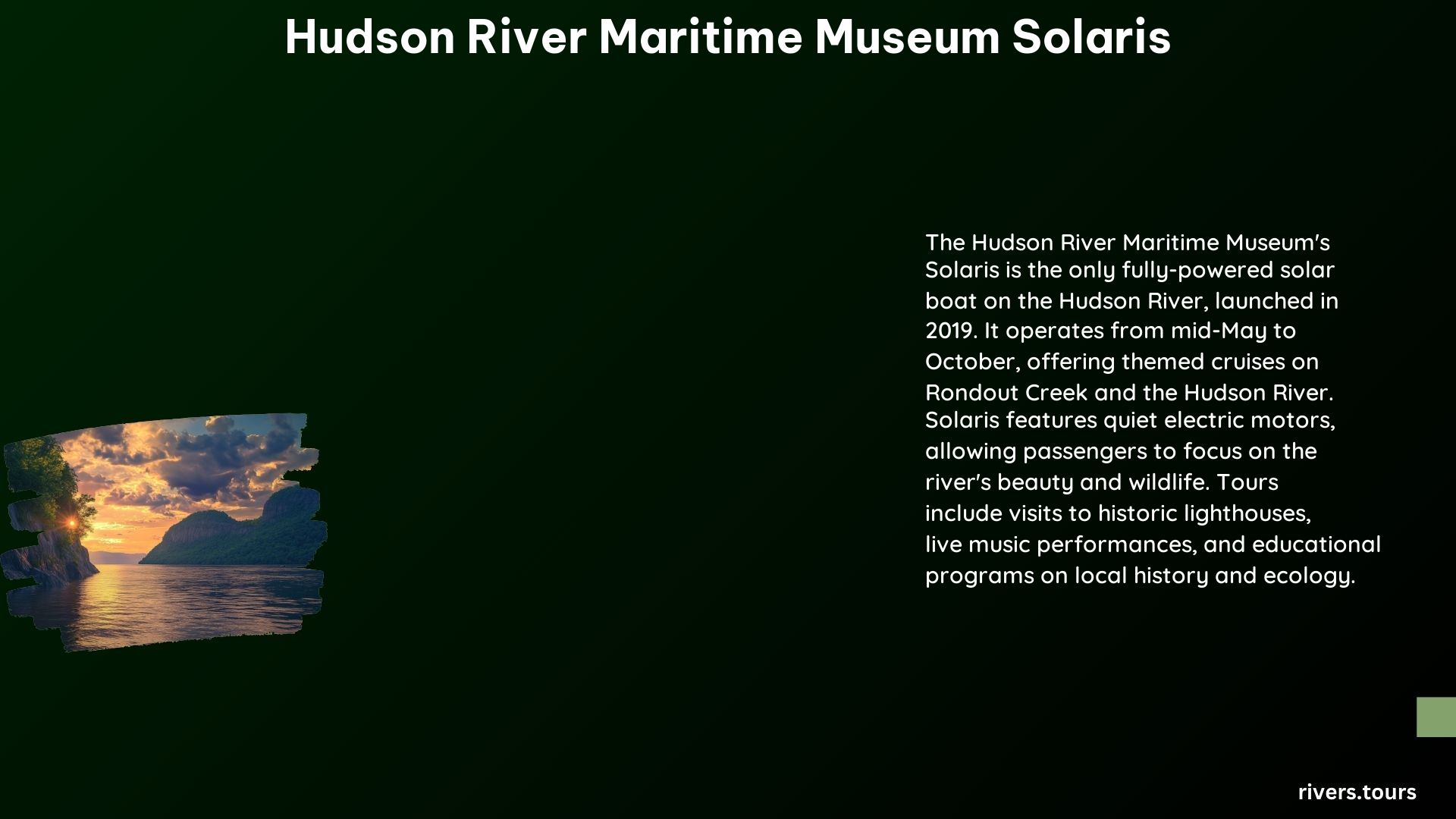 Hudson River Maritime Museum Solaris