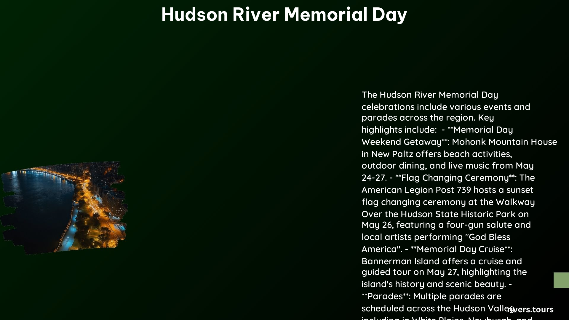 Hudson River Memorial Day