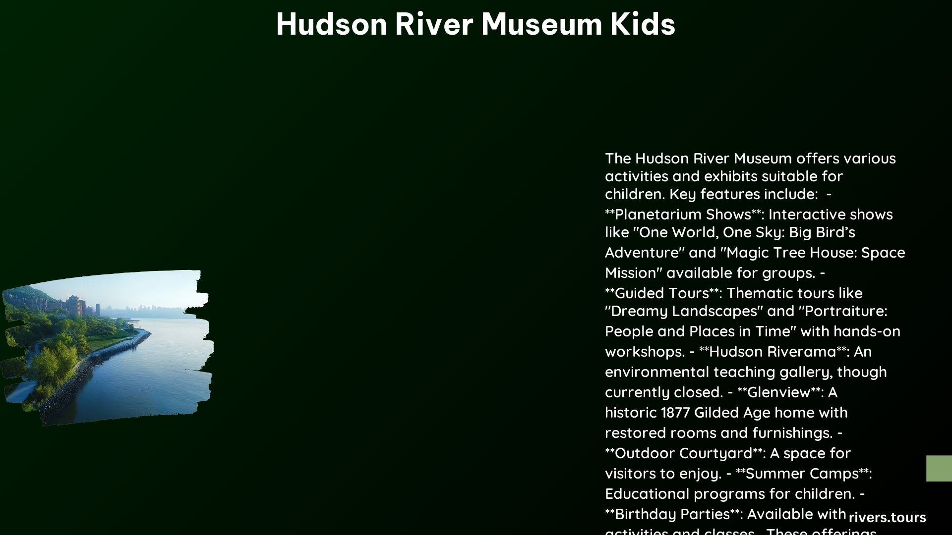Hudson River Museum Kids