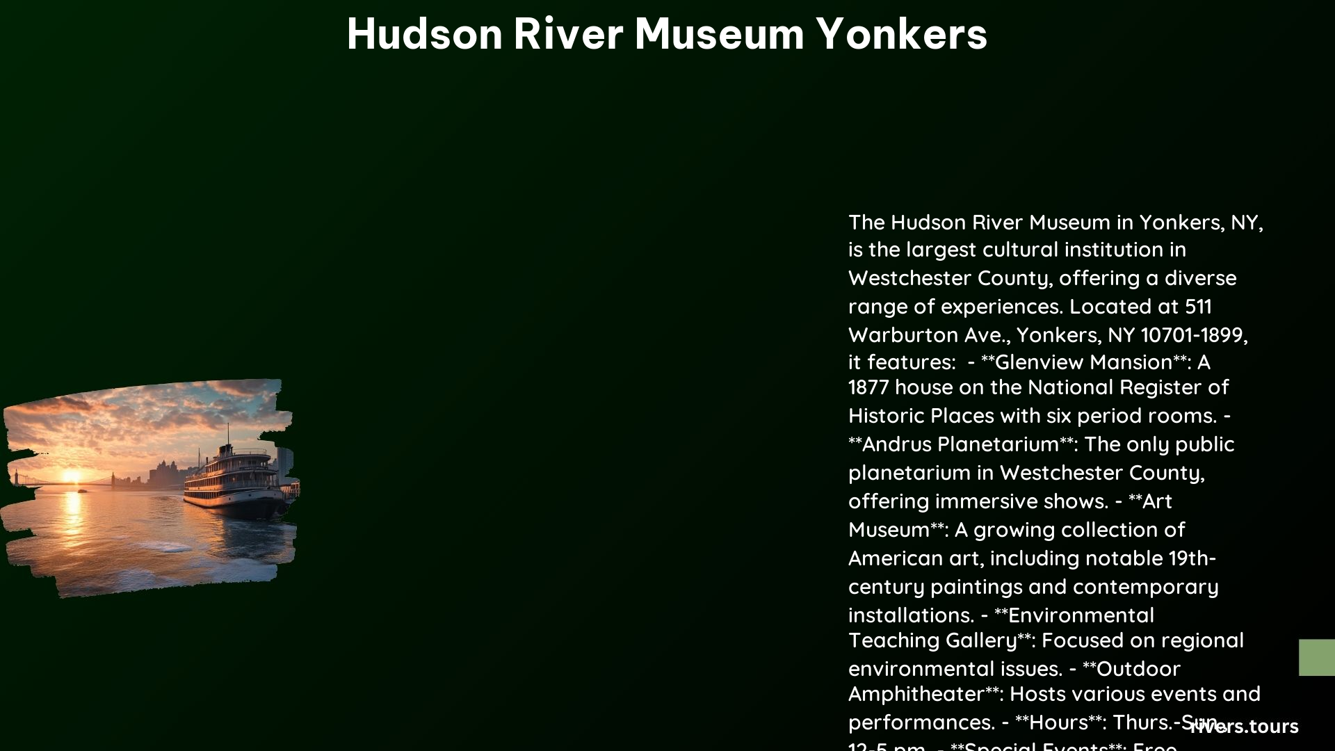 Hudson River Museum Yonkers