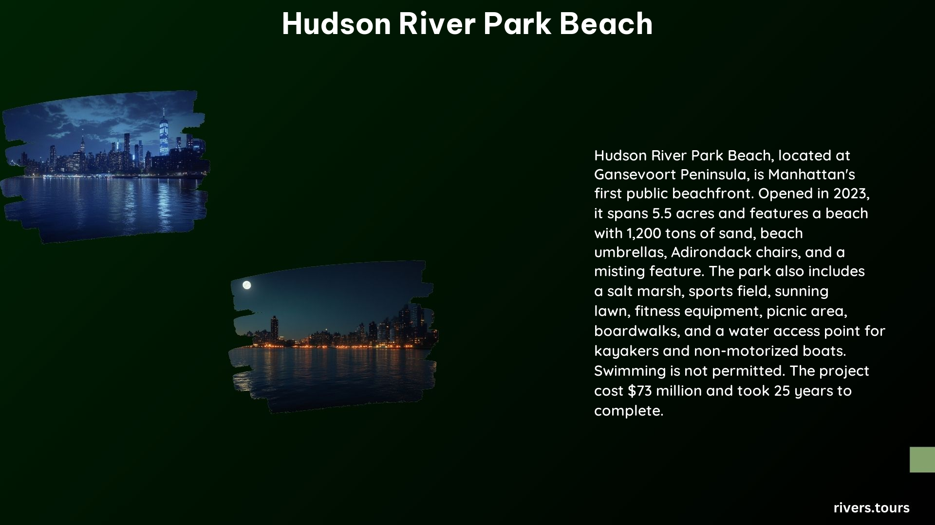 Hudson River Park Beach