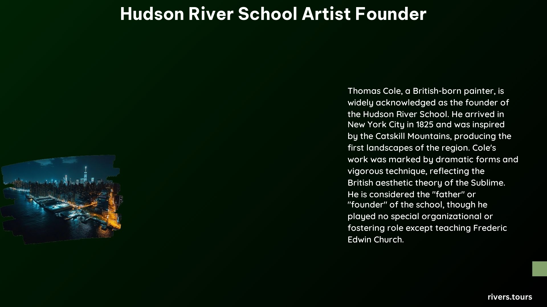 Hudson River School Artist Founder