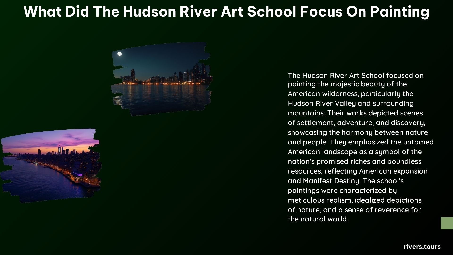 What Did the Hudson River Art School Focus On Painting